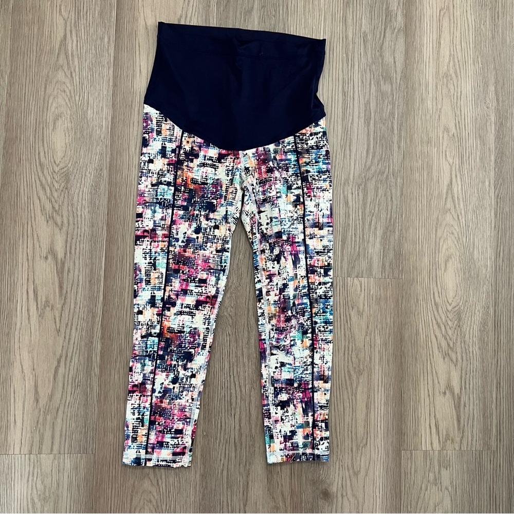 Pinkblush Multicolor Patterned Maternity Leggings… - image 2